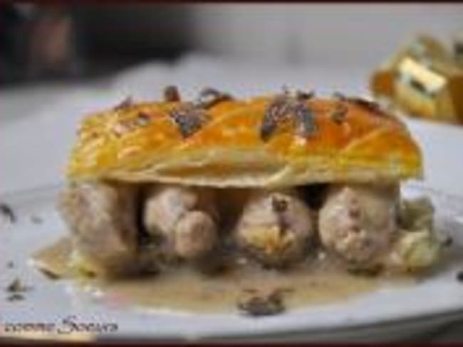 Feuilletés de Quenelles et Ris de veau à la truffe