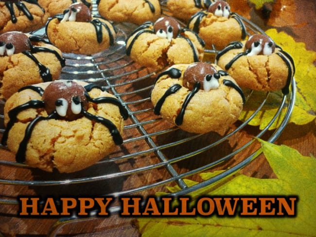 Biscuits araignées d’Halloween