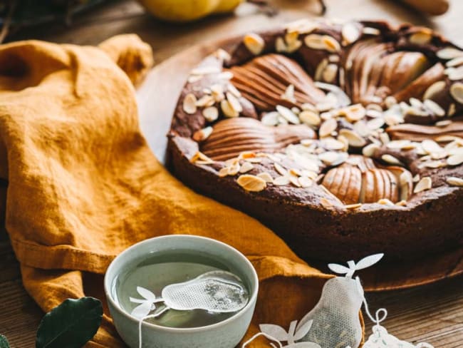 Gâteau moelleux au chocolat et poires sans gluten