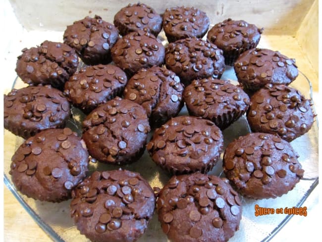 Muffins très chocolatés à la banane