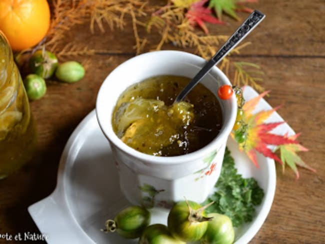 Confiture de tomates vertes, oranges et graines de fenouil