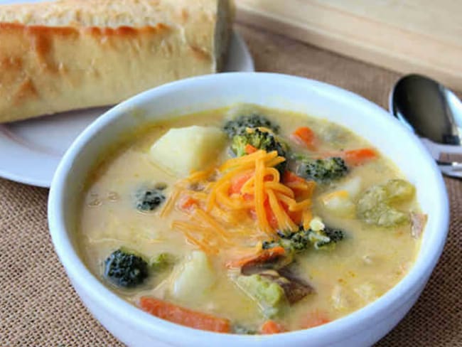 Soupe crémeuse aux légumes