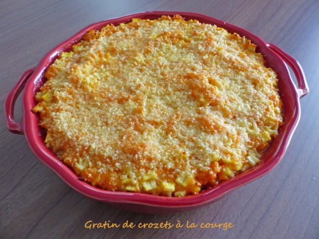 Gratin de crozets à la courge