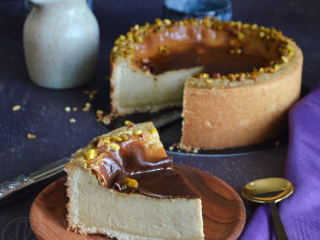 Le flan pâtissier à la pistache, à la vanille et à la fleur d'oranger