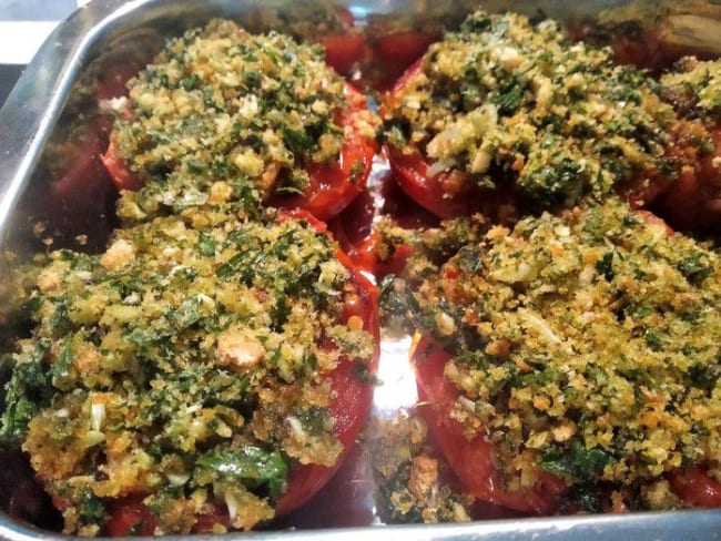 Tomates à  la provençale, recette authentique.