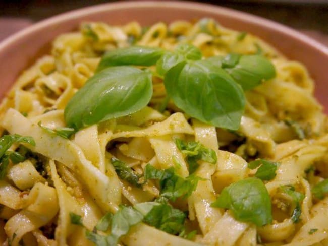 Tagliatelles au Pesto fait maison