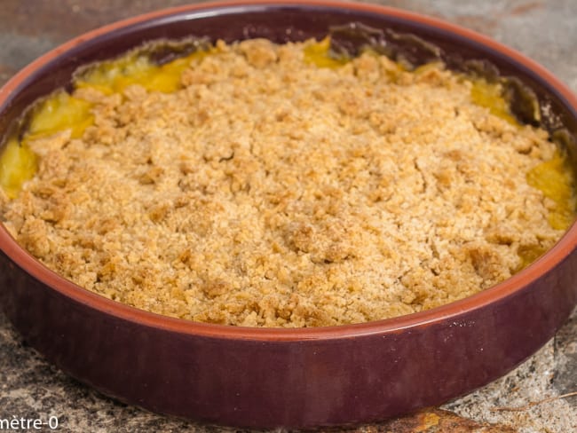 Crumble aux poires et au lemon curd