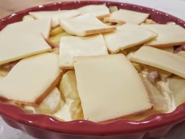 Tartiflette minute avec les restes de fromage à raclette