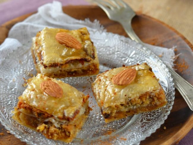 Baklava aux amandes et chocolat