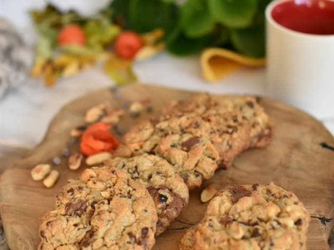 Cookies cacahuète et deux chocolats