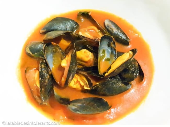 Moules à l'italienne sans crème (sans lactose)