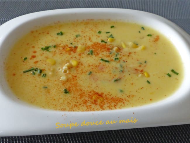 Soupe douce au maïs