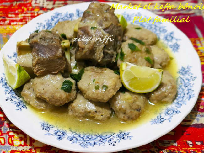 Tajine de kefta sauce blanche au safran