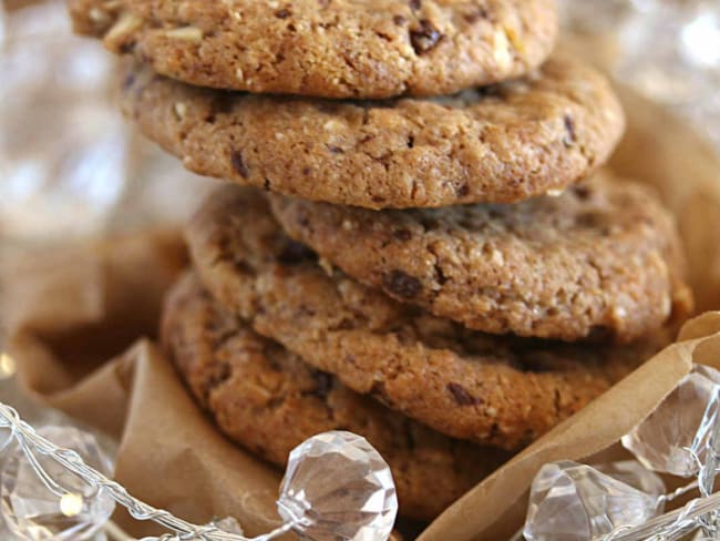 Cookies chocolat noir et éclats d'amandes (sans oeufs)