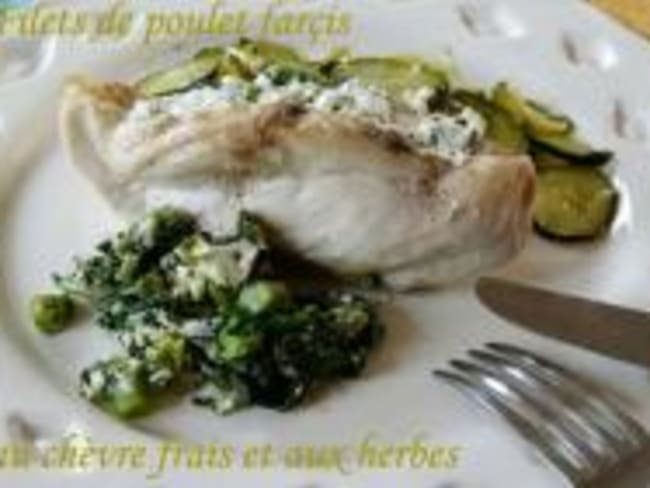 Filets de Poulet Farcis au Chèvre Frais et aux Herbes