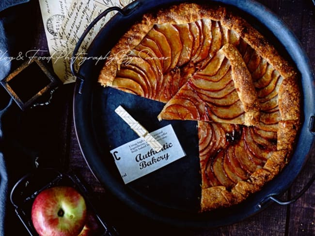 Tarte aux pommes fine et rustique