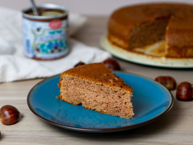 Gâteau moelleux à la crème de marrons