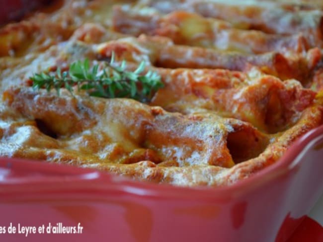 Cannellonis aux épinards et au confit de canard (allégé) 