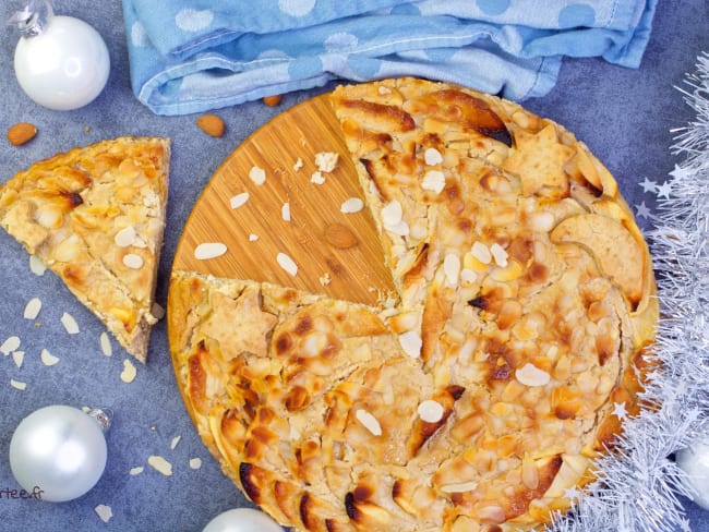 Tarte amandine aux pommes pour les fêtes VEGAN