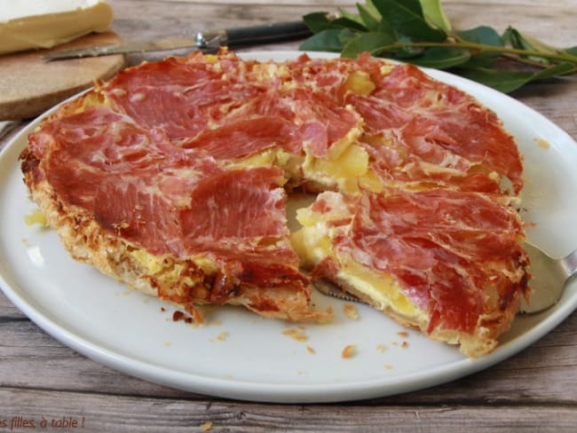 Quiche renversée aux pommes de terre et reblochon