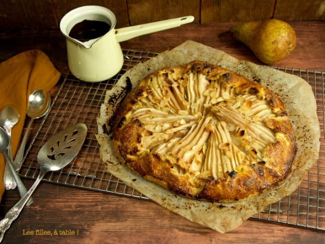 Tarte rustique aux poires et fève tonka