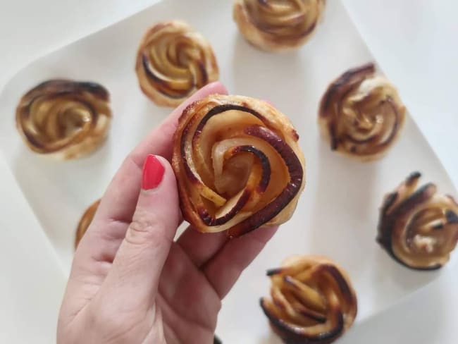 Pommes en forme de bouton de rose