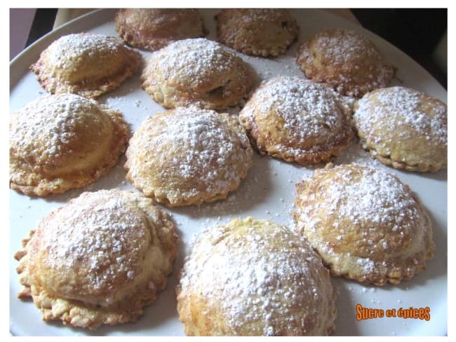 Biscuits sablés fourrés aux pommes et à la crème de marrons