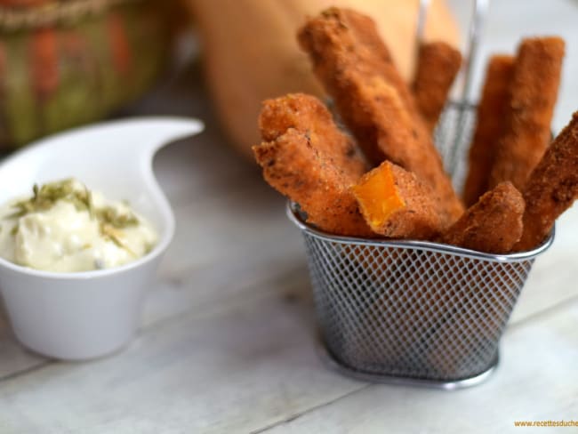 Frites de butternut pané