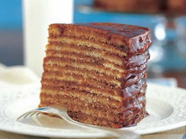 Layer cake au chocolat et vanille