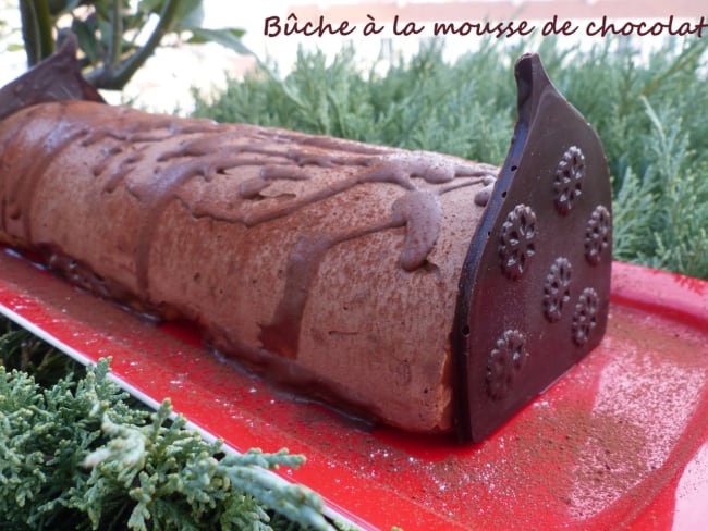 Bûche à la mousse de chocolat