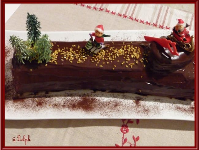 Bûche chocolat marron