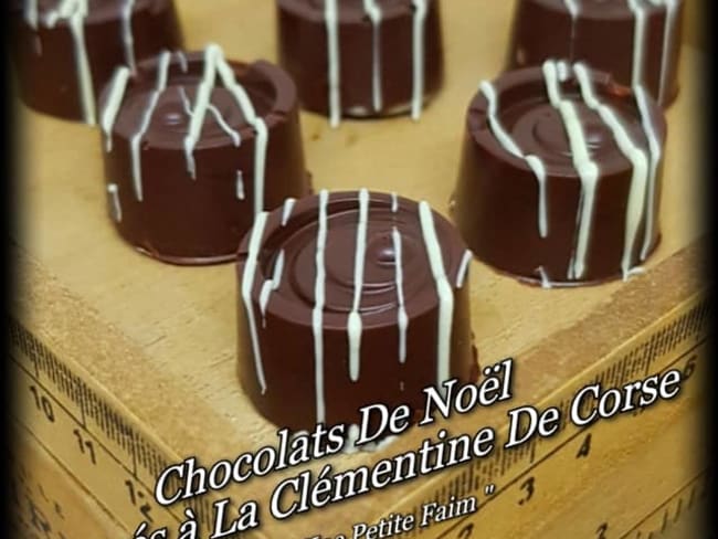 Chocolats de noël, fourrés à la clémentine de Corse