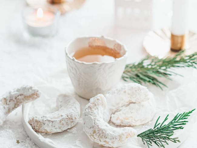 Vanille Kipferln, croissants aux amandes de noël