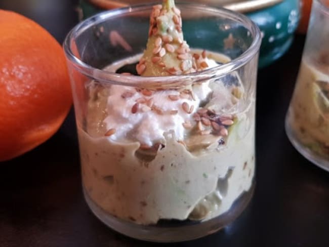 Mousse d'avocat au fromage blanc et tomates séchées