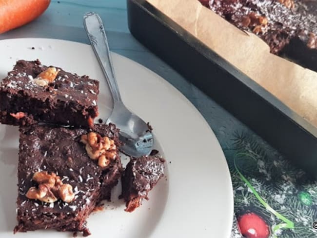 Carrot cake au chocolat et épices de Noël