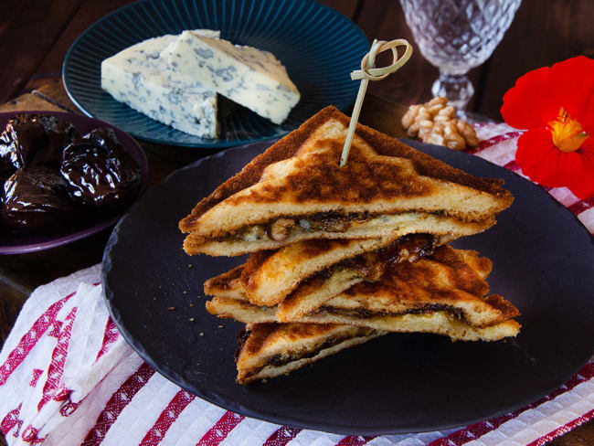 Croque-monsieur pruneau Fourme d'Ambert