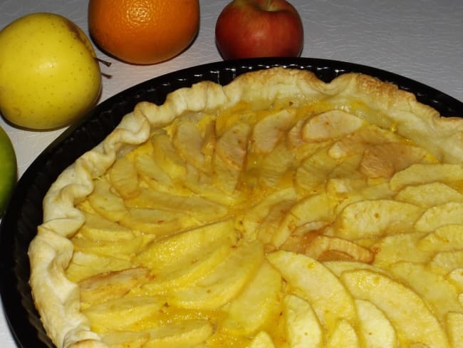 Tarte aux pommes et à l'orange curd