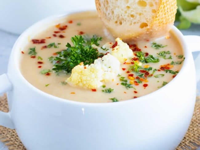 Soupe de chou fleur au fromage