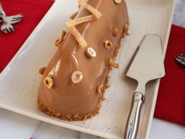 Bûche praliné clémentine