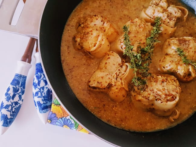 Paupiettes de veau sauce moutarde à l'ancienne