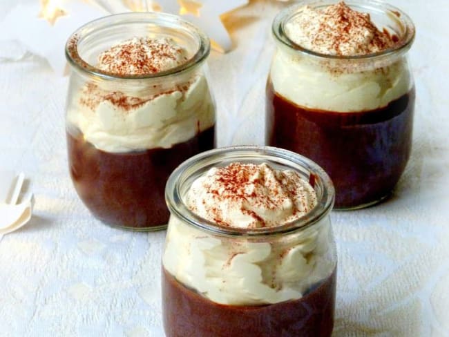 Mousse au chocolat et praliné de cacahuètes