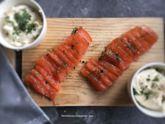 Gravlax de saumon