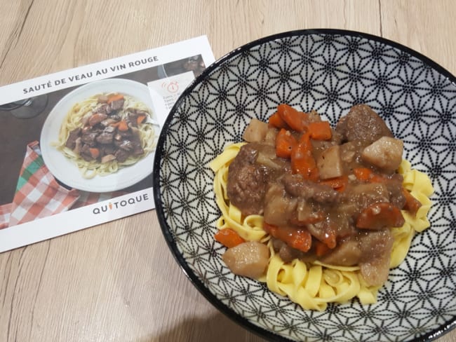 Sauté de veau au vin rouge