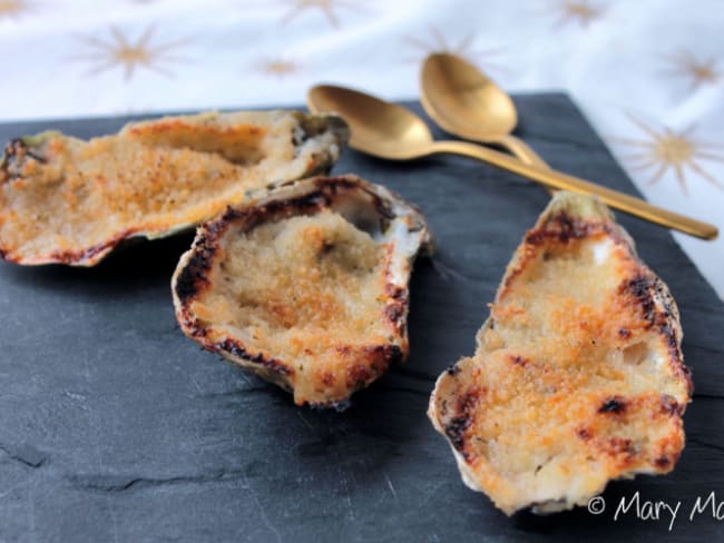 Huîtres chaudes croustillantes aux herbes