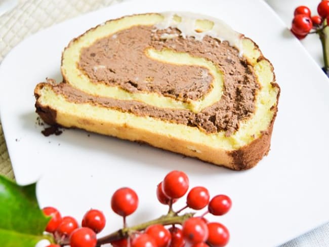 Bûche roulée royale chocolat