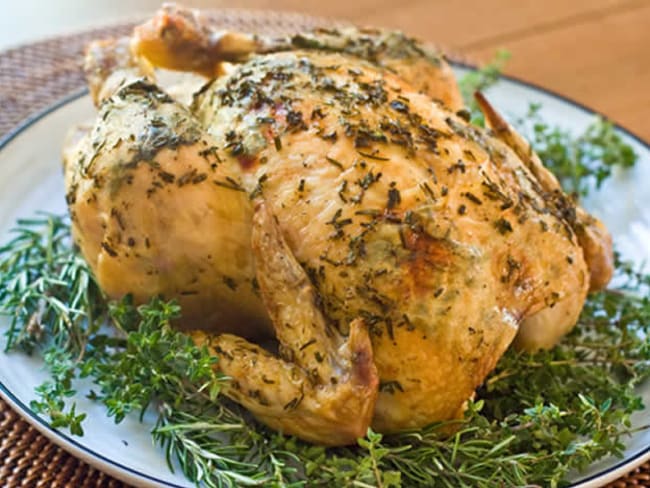 Poulet entier aux herbes au cookeo