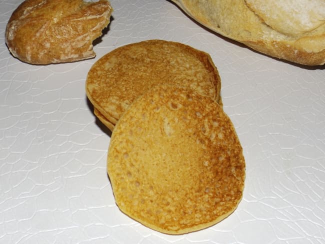 Pancakes à la farine de pain sec