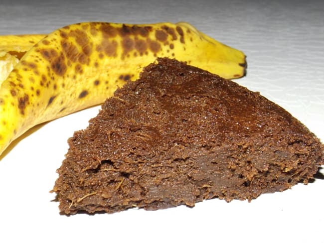 Fondant au chocolat et aux peaux de banane