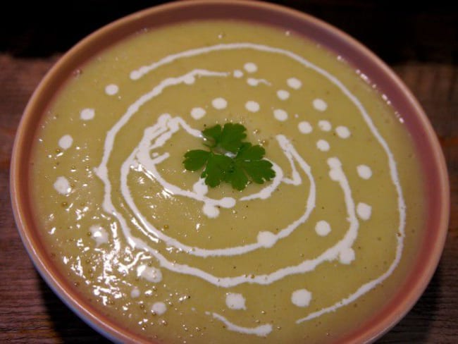 Soupe Poireaux-Pommes de terre au fromage de Chèvre frais