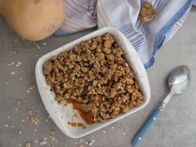 Crumble courge cacahuète